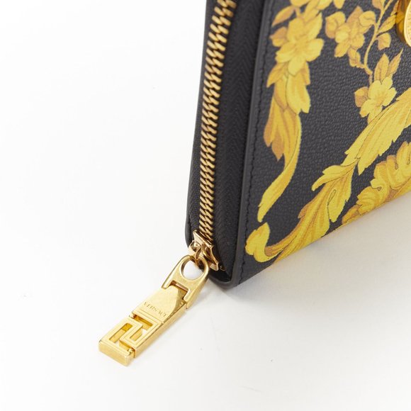 VERSACE Baroque Medusa Leather Zip Around Wallet - Picture 4 of 7